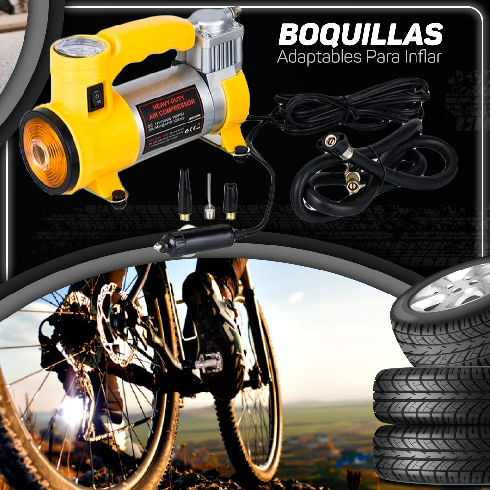 Compresor De Aire Carro Moto Biciccleta