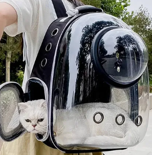 Maleta con capsula para mascotas