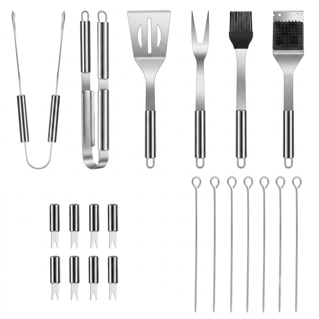 Set de BBQ de 15 piezas acero inoxidable