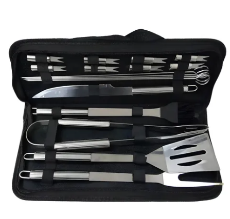 Set de BBQ de 15 piezas acero inoxidable